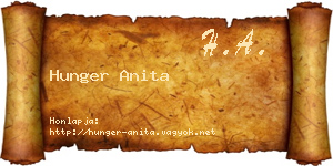 Hunger Anita névjegykártya